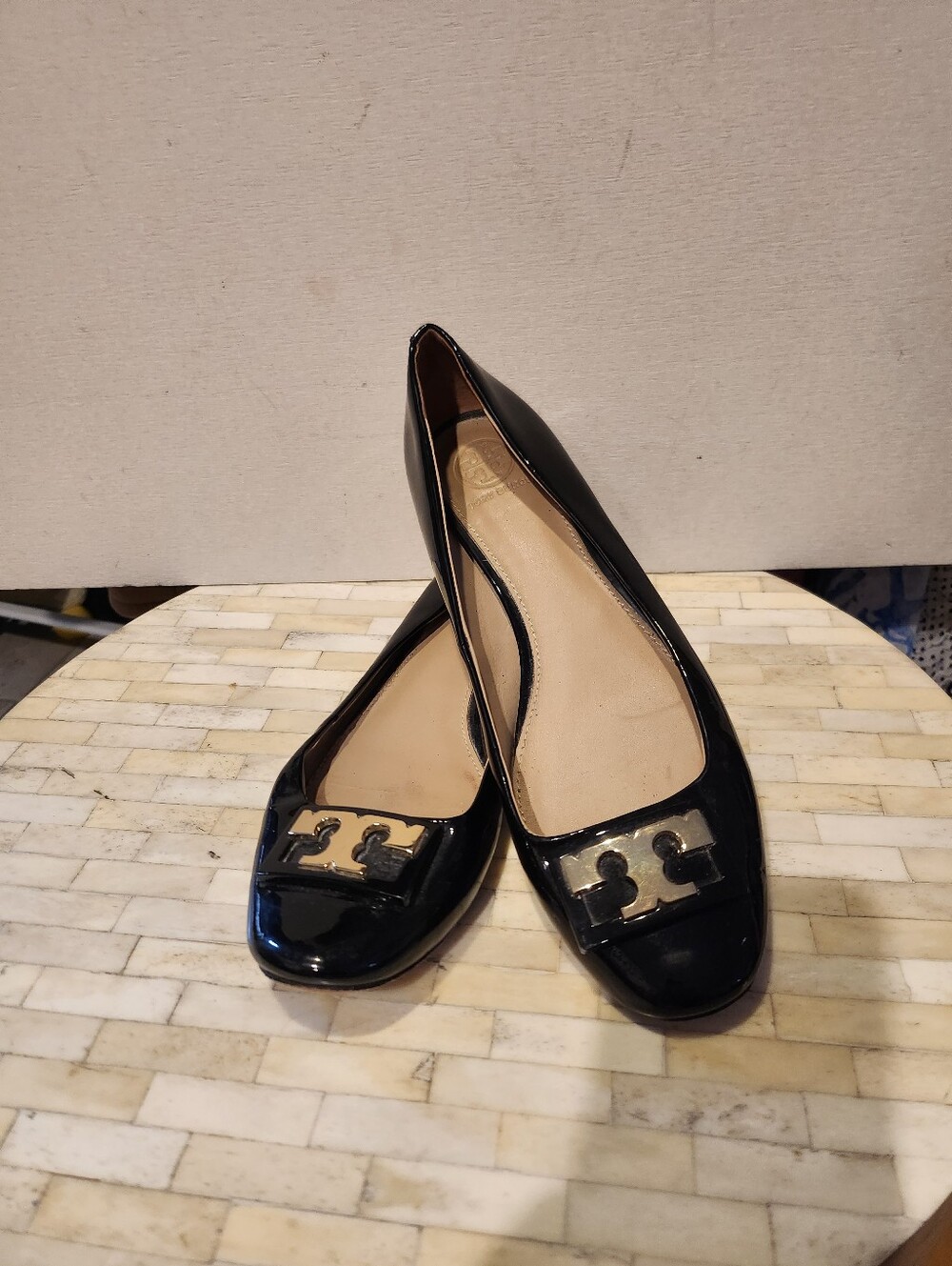 Tory Burch Gigi Black Patent Leather shoes size 8